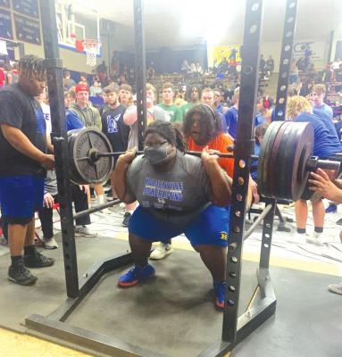 Holdenville power lifting champion,Sydney Robinson, placed first in the heavy weight division in the Chandler Power Lifting Meet. Robinson was able to lift 610 pounds in the squat.