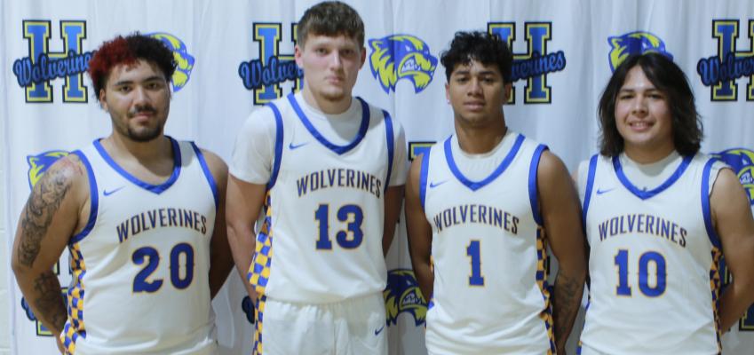 HOLDENVILLE SENIOR BASKETBALL PLAYERS. THERE ARE 4 SENIORS ON THE 2023-24 WOLVERINE BOYS’ BASKETBALL TEAM. Julius Jackson, Gage Smith, Izaia King and Canugee Tiger will provide senior leadership for the team.