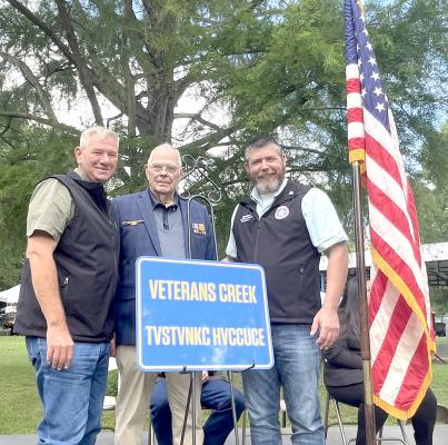 LOCAL CREEK RENAMED IN HONOR OF VETERANS PAST AND PRESENT...