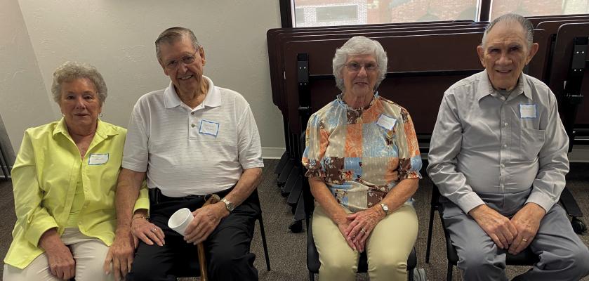 Among those attending this year’s Fairview Reunion back in September were (Left): Carroll and Marion Prince along with (Right): Rex and Barbara (Kay) Joiner.