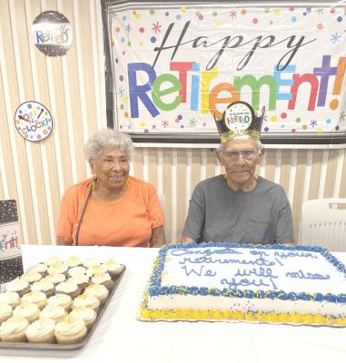 Charles with Jaunita Harris. Jaunita is a member of the Indian Baptist Church in Wewoka and better known to our publisher as “the Taco Lady”.