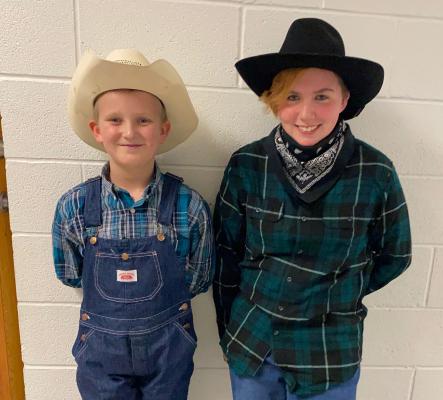 JC Slater and Joanna Cellars celebrated a Cowboy Christmas at Moss School. They are both great students at Moss!