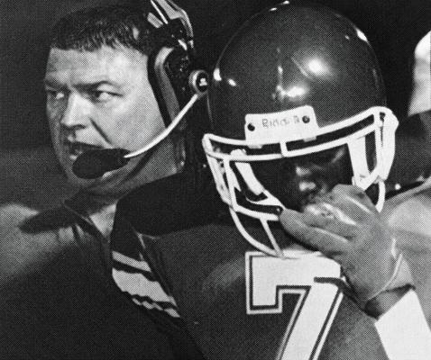 Coach Rawls sends James “Juke” Jones in with the next play during the 1999 State Quarterfinal game.