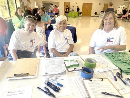 Kathrin Radach, Ann Marshall, and Roberta Davis were happy to register all visitors who came to visit the health fair last Saturday. The turnout was amazing!