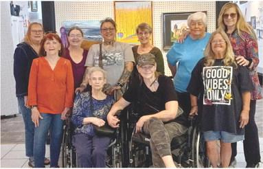 CHURCH OF THE NAZARENE SISTERS IN SERVICE GOT A SNEAK PEEK AT THE HSPS FALL ART SHOW. Thanks to Nazarene member and HSPS Charter Member, Mary Evelyn Wilson, the ladies got a sneak peek at the HSPS Fall Art Show the Saturday before it officially opened the following day. Pictured above are Back Row (L-R):
