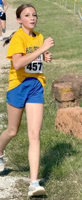 Paisley Neely competed in the one mile race when the Wolverine Middle School cross country team traveled to Meeker!