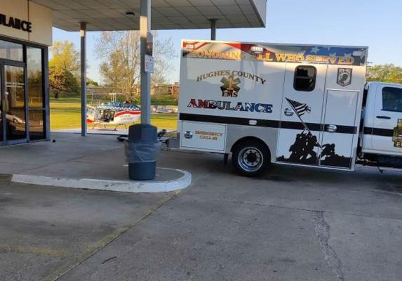 HUGHES COUNTY FIRST RESPONDERS RESPOND TO MOTORCYCLE ACCIDENT