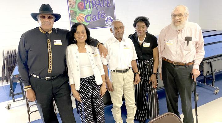Rev. Michael Robinson, Marcella Richardson Smith, Marshall Richardson, Barabara Richardson, and Woodard Springstube.