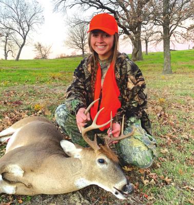 What do you do when the gym is closed for repairs? You go hunting with your dad! Kailyn Johnson bagged this nice buck while hunting with her Dad, Darin Johnson!