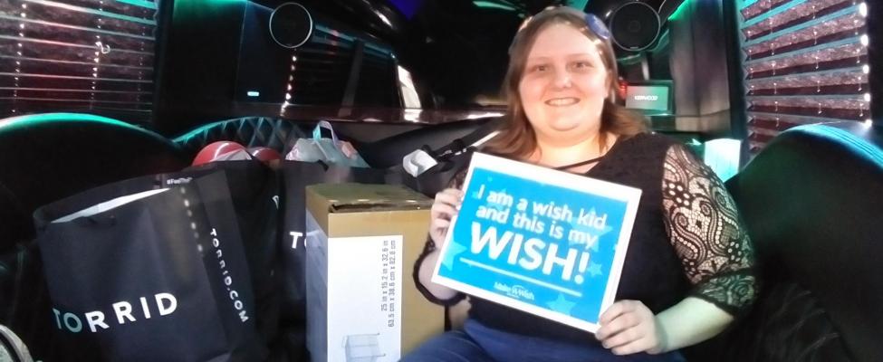 Make a Wish Foundation Gives Cassy Kelley a Day She Will Never Forget with a Limo and Shopping Spree