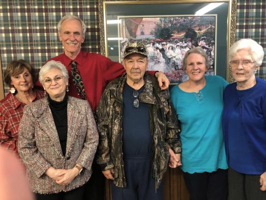 A SPECIAL THANK YOU TO THE PEOPLE WHO MAKE CHRISTMAS WISHES COME TRUE FOR THEIR RESIDENTS AT HERITAGE VILLAGE! Pictured above are (L-R): Cindy Majors, Donna Simmons, Chuck Simmons, Larry and Debbie Dyche, and Mae Simmons.