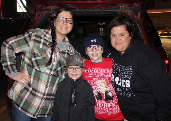 Rustin and Journee Foster enjoyed the Holdenville Christmas parade this year with their mom, Holly Foster, and friend Angela Greenlee