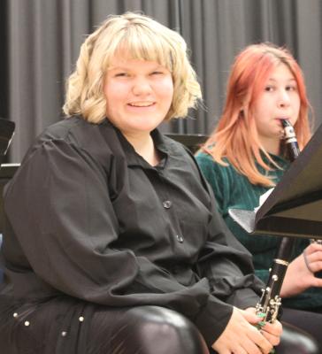 LILI BOHRER AND EMMA JOHNSON didn’t have much time to stop for a picture. They had to get ready for their band concert!