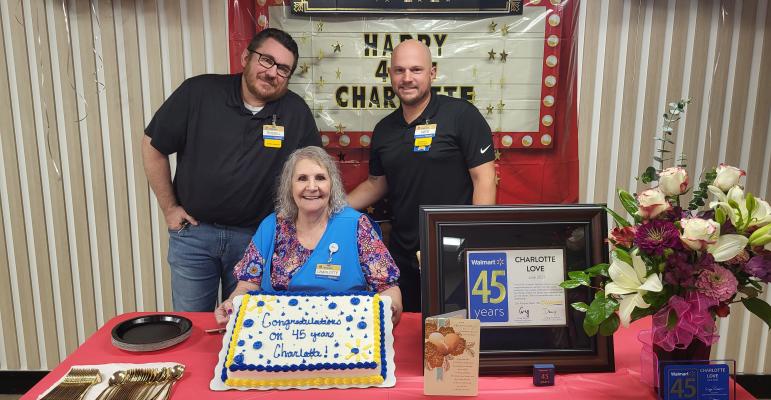 CHARLOTTE LOVE CELEBRATES 45 YEARS WITH HOLDENVILLE WALMART