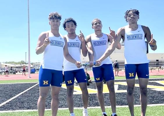 The Wolverine sprint relay team will represent Holdenville High in both the 4 x 100 and 4 x 200 events at the state track meet. Izaia King, Malachi Henderson, Tajuan Blackshire and Eddie Jennings earned their spot in the state meet with the medal winning performances at the regional meet at Madill.