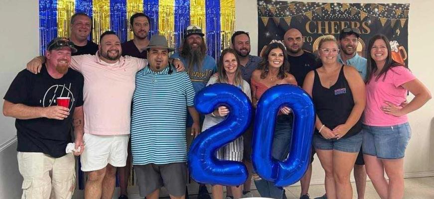 THIS PAST WEEKEND, ALUMNI FROM ALL OVER THE STATE RETURNED TO HOLDENVILLE to celebrate their class reunion. The Class of 2003 saw many old familiar faces. They are pictured above. Front Row (L-R): Jeff Lucas, Michael Orozco, Nate Buck, Brandy Wiseman, Laura Hice, and Heather Austin. Back Row: Dustin Elkins, Joey Youmans, Cody Keesee, Grant Brewer, Wes Sanford, Jacky McCoy, and Leslie Gore McCoy.