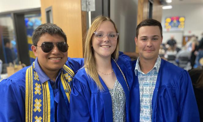 Javen Factor, Kami Richmond, and Dalton Robinson received their high school diploma from Moss School this past month. We wish them all the best in the years to come!