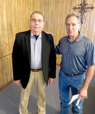 Former church member Jesse Leach is pictured with his longtime friend, Mayor John Massad.
