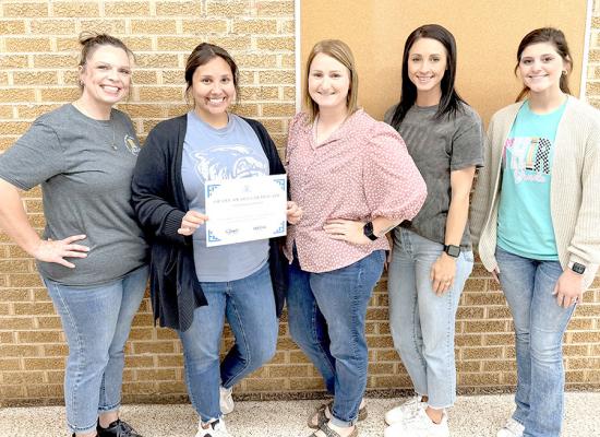 Tarynn Merriman, Jennifer Lening, Randee Proctor, Jenna Madron Buzz Into Brilliance Reed $498.38. Not Pictured: Allesha Jett, Elisha Lunsford, Chelsea Dyer, Becky Sipes, Jennifer Lening, Laura Jones, Leslie Phillips Put on a Show Reed $3,500.00