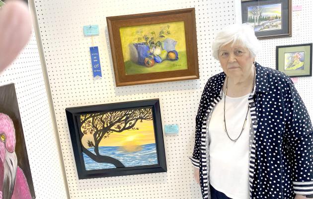 Mary Wilson - Holdenville - Master Artist First Place Oil/Acrylic “Speckled Teapot”