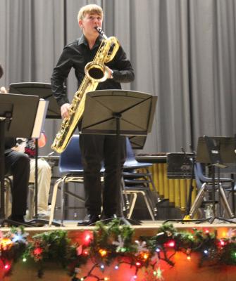 SOLO BY DRUM MAJOR NOAH HIGGINS. Noah is not only drum major, but also a member of the exclusive HHS Jazz Band.