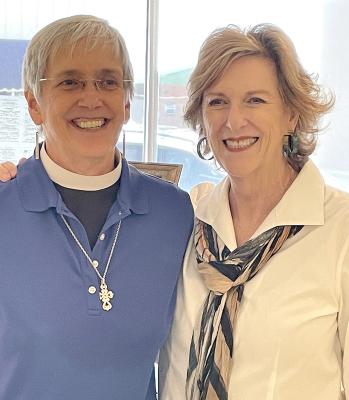 Beverly Rodgers is pictured with former classmate Annette “Troup” Overlease, who judged the 2023 HSPS Fall Art Show. Beverly and Annette are 1972 HHS graduates.