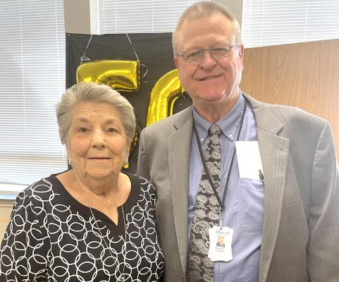 Phyllis with Hospital Administrator, Steve Stewart