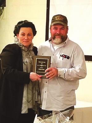 Pictured above is Diana Swadley presenting Waylon Ford with Citizen of the Year Award