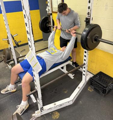The Dead Period for high school sports ended Monday! Scenes like this will take place throughout the rest of the summer. Abe Gomez spots for team mate Brayden Black.