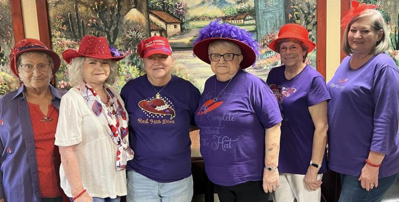 THE RED HATS HELD THEIR SEPTEMBER MEETING AT K-MILA’S MEXICAN RESTAURANT IN HOLDENVILLE.