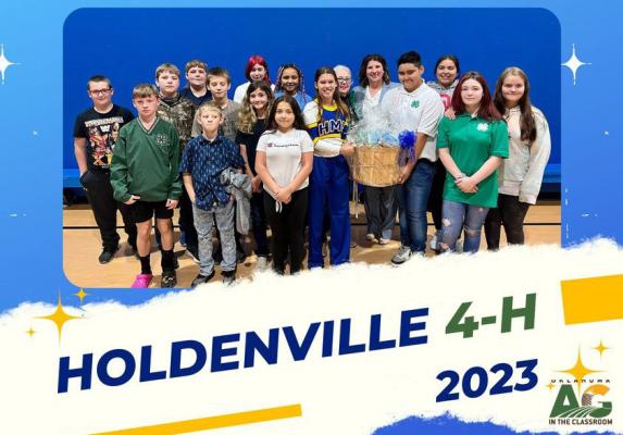 Adults pictured in the photo are Amelia Allen, Leader and Annie Davis AITC,Oklahoma Department of Agriculture, Food and Forestry. Members present are Lainee Yates, Jared Soria, Avery Maylen, Bailey Sisco, Saraphina Shady, Jade Remis, Chris Remis, Ryley Green, Culley Pultcher, Miriah Washington, Emma Johnson, Jagger Streater, Boston Bowman, Landon Kelly and Zachary Stallcup.