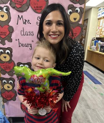 Laura Robinson was so excited that Kaleb Wilbanks invited her to his Valentine’s Day party at Reed Elementary last week! Kaleb is a student in Mrs. Story’s Kindergarten Class.