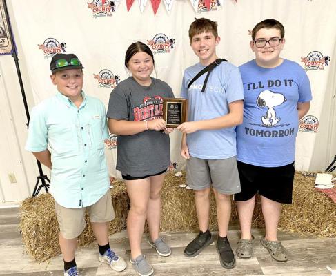 CHAMPION QUIZ BOWL TEAM! Lincoln Brannon, Kadence Griffin, Jackson Curson and Camden Schoggins from Stuart.