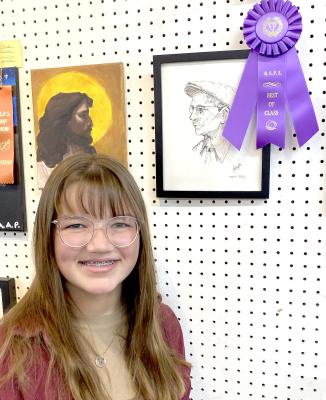 Hannah Wolfe - Byng Schools - Best of Show 7th - 12th “Grandpa”