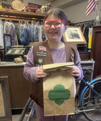 Presley Miller stopped by the Holdenville News office with some sweet treats for the office staff.