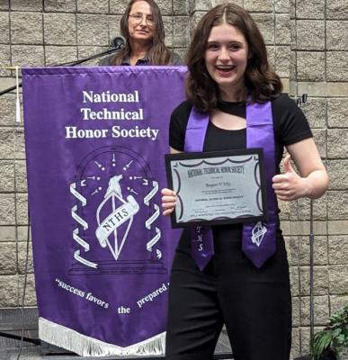 REAGAN IRBY INDUCTED INTO NATIONAL TECHNICAL HONORS SOCIETY AT WES WATKINS TECHNOLOGY CENTER