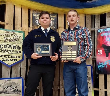 Shelby Austin (Left) with Holdenville Graduate Jon Wiseman
