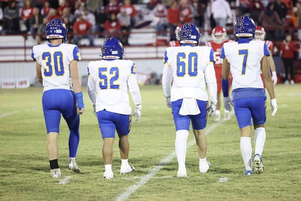 The captains for the game at Davis were....# 30, Bo Black, # 52, Arron Torres, # 60, Alyc Harjo and # 7, Brett Bruner.