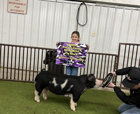 Moss 4H Member Lexi Wood won Spot Reserve Breed Champion at the Harvey Carter Memorial Jackpot on January 4th.