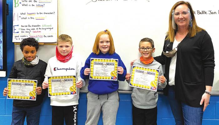 Reed Elementary 3rd Grade Students of the Month