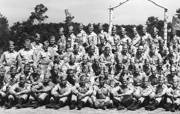 45th DIVISION ENCAMPMENT, FT. SILL, AUGUST 1948...The Korean War started 75 years ago this month. It is often referred to as “The Forgotten War”. The war was fought from 1950-1953 and over two and a half million people were killed. Many Hughes Countians fought in this war including many in the picture above. Pictured above are: 1st Row (Seated): ?, Tom Flowers, Arnie Chandler, RD Choate, J Paul Jackson, Olen C Allen, Jack Gordon, Gene Roberts, Bob Jones, Kenneth Cravens, Rex