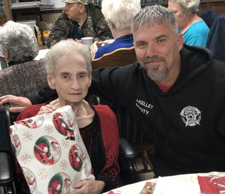 Beth Leewright with Hughes County Deputy Josh Kelley
