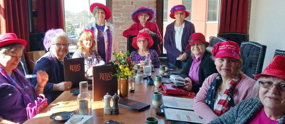 HUGHES COUNTY RED HATS GO TO REBA’S