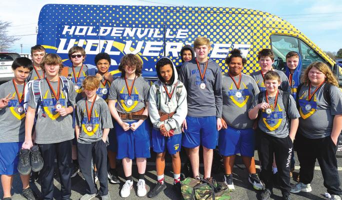 The Holdenville Middle School weight lifters dominated the weight meet at Strothers!