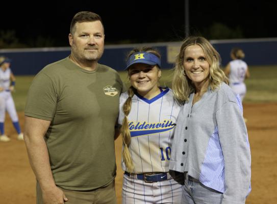 Bella Smith with Parents Mitch and Tricia