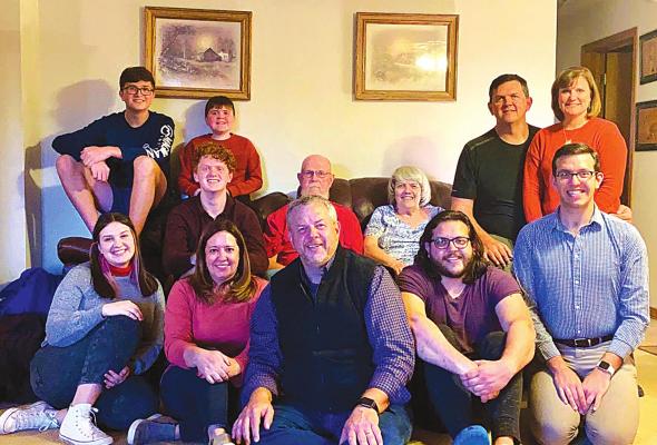 Charlie and Vicki Adkison had a wonderful Thanksgiving with most of their family able to attend this year’s gathering. It was a very special time. Charlie and Vicki are pictured above with their family: Arnie and Sandra Adkison, Stephen, Michael, Kaitlyn. Daron and Julie Adkison, Cade, Reid, Cooper. Me and Charlie on middle.