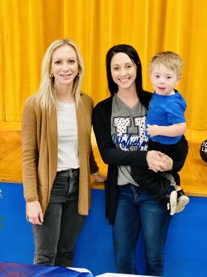 Reed Elementary Principal, Danielle Patterson (Left) was proud to announce this year’s Reed Teacher of the Year, Mrs. Jennifer Lening pictured above with her son, Spencer.