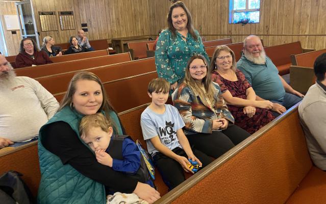 ITS A VERY CARTER CHRISTMAS! Dave and Debbie Carter were so happy to have their daughters and grandchildren with them this Christmas Eve. Pictured above are Brandi holding her son, Bentley, Andrew, Addison, Debbie and Dave with Rhonda standing behind.
