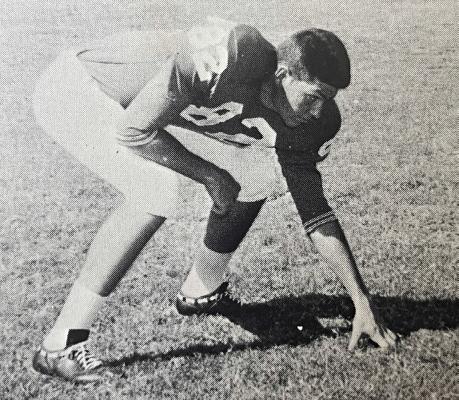 Jerry Moeller is the Holdenville News selection as the Greatest of All Time at the tight end position. After finishing a stellar career as a Wolverine football and basketball player, Jerry earned a starting position at tight end at the University of Tulsa.