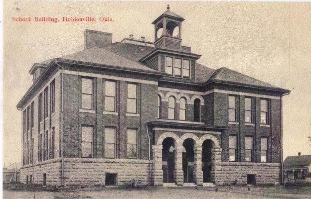 THE FIRST SCHOOL BUILDING IN HOLDENVILLE....It was built in 1905 and housed all of Holdenville Public Schools. It later became Central Elementary School. It was built from Holdenville’s first bond issue.